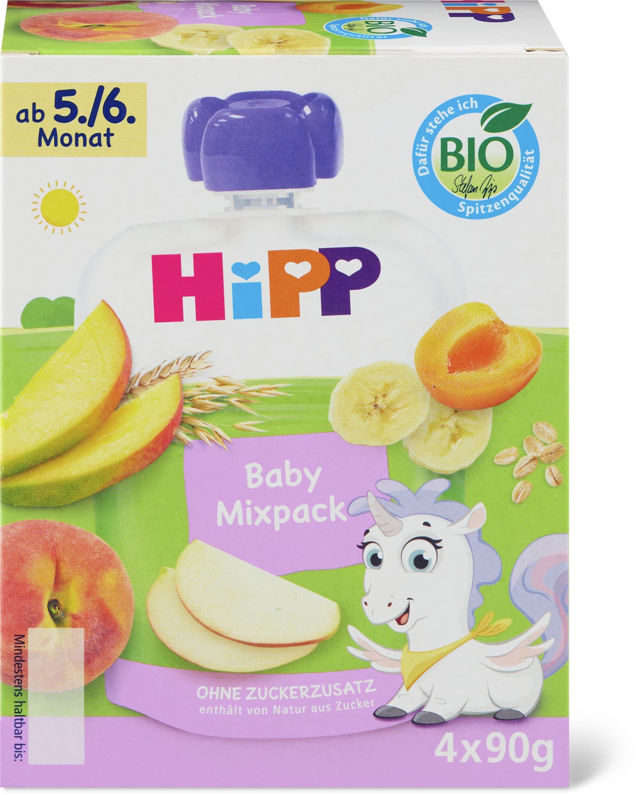 Hipp 4 Bustine morbide confezione mista Bio, da 5/6 mesi